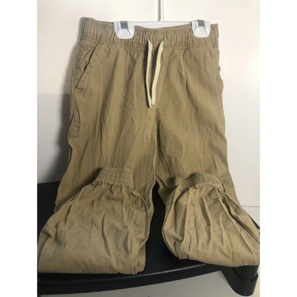 The Children's Place Boys Size 8 Tan Khaki‎ Pants Elastic Waist Pre-Owned